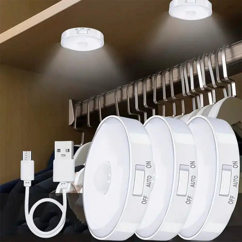 Luminária LED Sem Fio com Sensor de Movimento HDP - USB Recarregável, Luz Fria e Quente